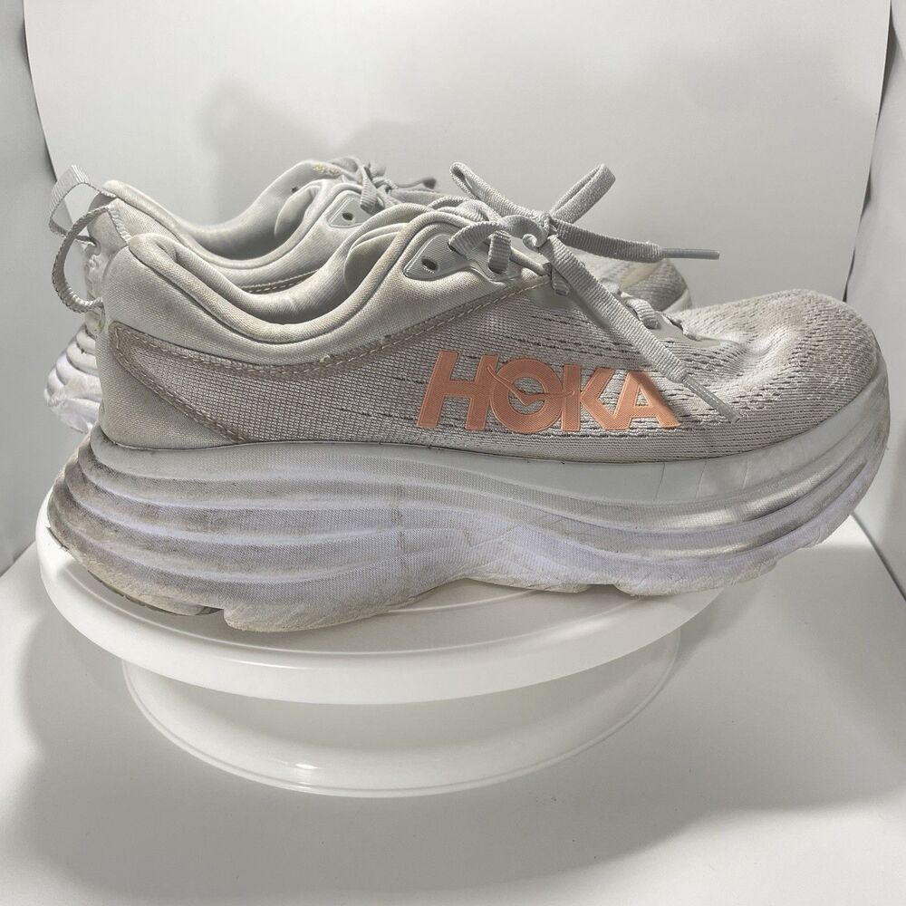 HOKA Bondi 8 Running Shoe Harbor Mist / Lunar Rock Women's Shoes Size 8B